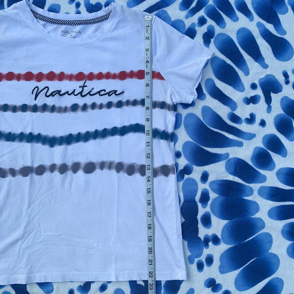 Nautica Patriotic Logo Tie Dye Short Sleeve Cotton Tee ๐บ๐ธ NWOT - Picture 6 of 15